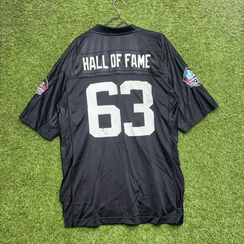 Pro Football Hall of Fame Canton Ohio Jersey Mens Large #63 Reebok Black Nylon